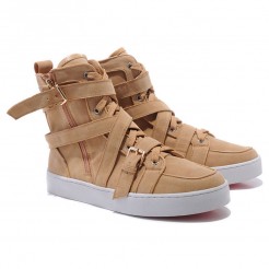Replica Christian Louboutin Spacer Sneakers Brown Cheap Fake Shoes