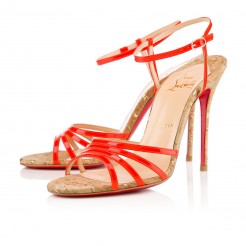 Replica Christian Louboutin Belbride 100mm Sandals Flame Cheap Fake Shoes