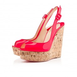 Replica Christian Louboutin Une plume 140mm Wedges Rose Paris Cheap Fake Shoes