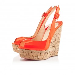 Replica Christian Louboutin Une plume 140mm Wedges Flame Cheap Fake Shoes