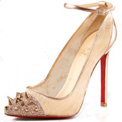 Replica Christian Louboutin Picks And Co 120mm Pumps Gold Cheap Fake Shoes