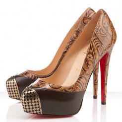 Replica Christian Louboutin Maggie 140mm Pumps Brown Cheap Fake Shoes