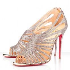 Replica Christian Louboutin Multibrida 100mm Peep Toe Pumps Multicolor Cheap Fake Shoes