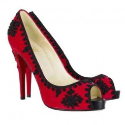 Replica Christian Louboutin Very Brode 120mm Peep Toe Pumps Red Cheap Fake Shoes