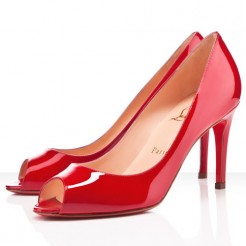 Replica Christian Louboutin You You 80mm Peep Toe Pumps Red Cheap Fake Shoes