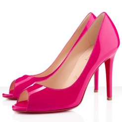 Replica Christian Louboutin You You 100mm Peep Toe Pumps Hot Pink Cheap Fake Shoes