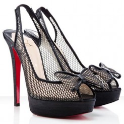 Replica Christian Louboutin Exclu 140mm Slingbacks Black Cheap Fake Shoes