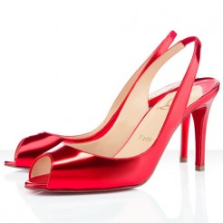 Replica Christian Louboutin You You 80mm Slingbacks Red Cheap Fake Shoes