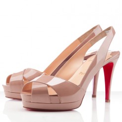 Replica Christian Louboutin Soso 120mm Slingbacks Nude Cheap Fake Shoes