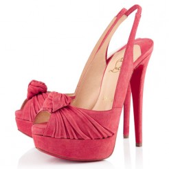 Replica Christian Louboutin Jenny 140mm Slingbacks Rose Paris Cheap Fake Shoes