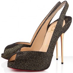 Replica Christian Louboutin Boulimina 120mm Slingbacks Black Cheap Fake Shoes