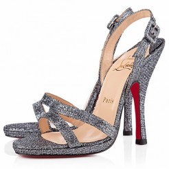 Replica Christian Louboutin Fine Romance 120mm Slingbacks Grey Cheap Fake Shoes