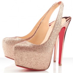 Replica Christian Louboutin Dafsling 160mm Slingbacks Nude Cheap Fake Shoes