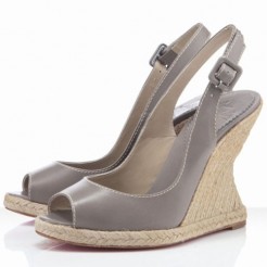 Replica Christian Louboutin You Love 120mm Wedges Taupe Cheap Fake Shoes