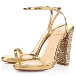 Replica Christian Louboutin Au Palace 120mm Sandals Gold Cheap Fake Shoes