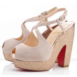 Replica Christian Louboutin Martel 140mm Sandals Nude Cheap Fake Shoes