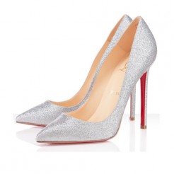 Replica Christian Louboutin Pigalle 120mm Pumps Silver Cheap Fake Shoes