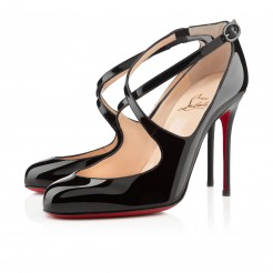 Replica Christian Louboutin Viva Dita 100mm Mary Jane Pumps Black Cheap Fake Shoes