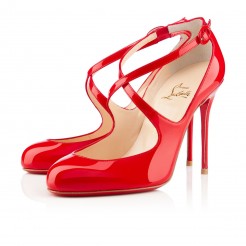 Replica Christian Louboutin Viva Dita 100mm Mary Jane Pumps Red Cheap Fake Shoes