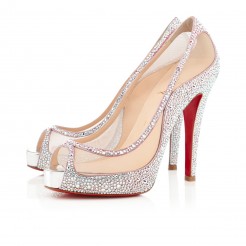 Replica Christian Louboutin Camillas 120mm Peep Toe Pumps Aurora Boreale Cheap Fake Shoes