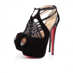 Replica Christian Louboutin Carlota 160mm Platforms Black Cheap Fake Shoes