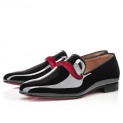 Replica Christian Louboutin Watson Loafers Black/Red Cheap Fake Shoes