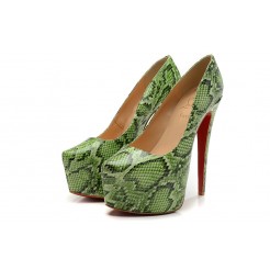 Replica Christian Louboutin Daffodile 160mm Platforms Green Cheap Fake Shoes