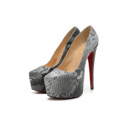 Replica Christian Louboutin Daffodile 160mm Platforms Grey Cheap Fake Shoes