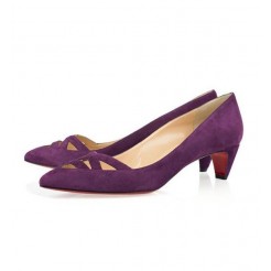 Replica Christian Louboutin Manue 40mm Pumps Purple Cheap Fake Shoes