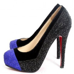 Replica Christian Louboutin Calypso 140mm Pumps Blue Cheap Fake Shoes