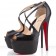 Replica Christian Louboutin Exagona 160mm Sandals Black Cheap Fake Shoes