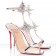 Replica Christian Louboutin Lady Max 100mm Sandals Argento Cheap Fake Shoes