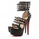 Replica Christian Louboutin Botticellita 160mm Sandals Black Cheap Fake Shoes