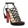 Replica Christian Louboutin Tasseled 120mm Sandals Black Cheap Fake Shoes