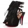 Replica Christian Louboutin Single Ita 120mm Sandals Black Cheap Fake Shoes