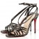 Replica Christian Louboutin Beverly 100mm Sandals Black Cheap Fake Shoes