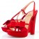 Replica Christian Louboutin Disconoeud 140mm Sandals Red Cheap Fake Shoes