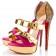 Replica Christian Louboutin Ambertina 140mm Sandals Rose Matador Cheap Fake Shoes
