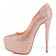 Replica Christian Louboutin Daffodile Strass 160mm Platforms Light Peach Cheap Fake Shoes