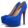 Replica Christian Louboutin Daffodile 160mm Platforms Blue Cheap Fake Shoes