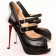 Replica Christian Louboutin Luly 140mm Mary Jane Pumps Black Cheap Fake Shoes