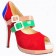 Replica Christian Louboutin Lillian 140mm Mary Jane Pumps Multicolor Cheap Fake Shoes