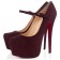 Replica Christian Louboutin Lady Daf 160mm Mary Jane Pumps Plum Cheap Fake Shoes