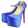 Replica Christian Louboutin Lady Daf 160mm Mary Jane Pumps Blue Cheap Fake Shoes
