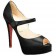 Replica Christian Louboutin No Barre 140mm Mary Jane Pumps Black Cheap Fake Shoes