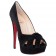 Replica Christian Louboutin Jenny 140mm Peep Toe Pumps Black Cheap Fake Shoes