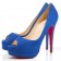 Replica Christian Louboutin Altadama 140mm Peep Toe Pumps Blue Powder Cheap Fake Shoes