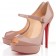 Replica Christian Louboutin Bana 140mm Peep Toe Pumps Nude Cheap Fake Shoes