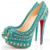 Replica Christian Louboutin Bollywoody 140mm Peep Toe Pumps Caraibes Cheap Fake Shoes