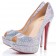 Replica Christian Louboutin Lady Peep Strass 140mm Peep Toe Pumps Aurora Boreale Cheap Fake Shoes